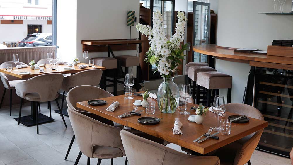 Das Bild zeigt das Restaurnt M.eins19 in Wien innen