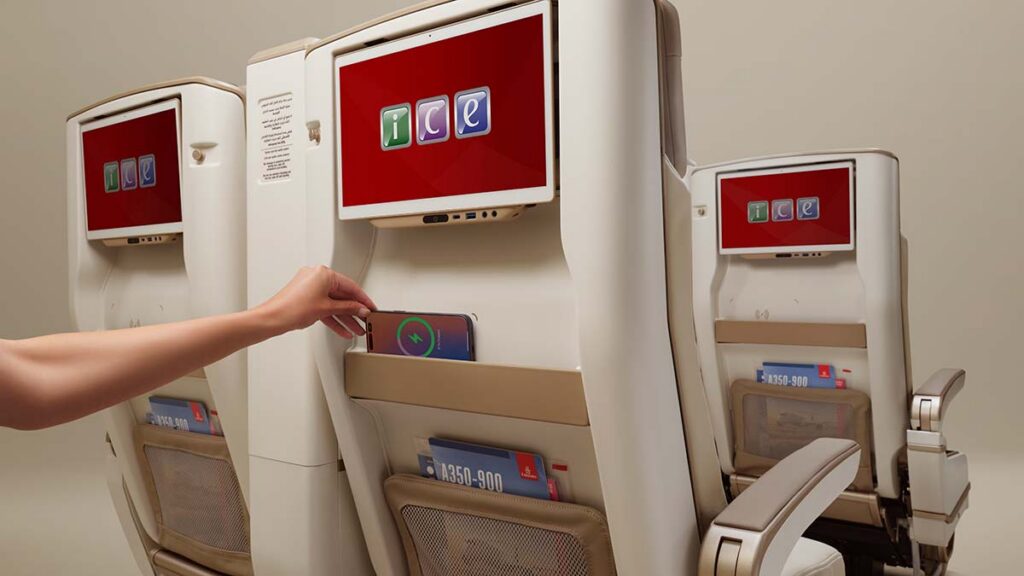Premium Economy an Bord von A350 von Emirates (Foto © Emirates, beigestellt)